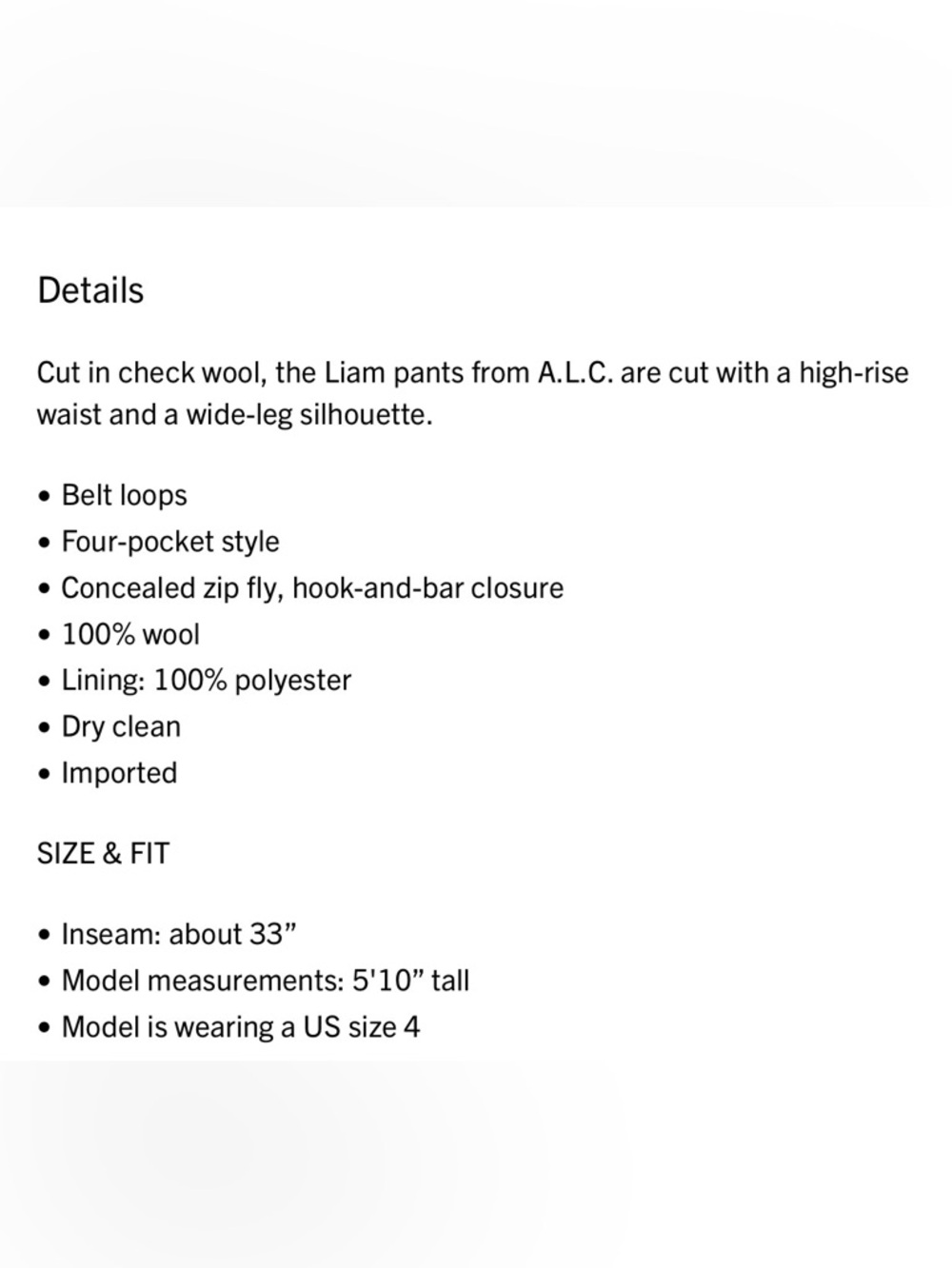 A.LC. Liam Wool Tailored Pant - Picture 10 of 10
